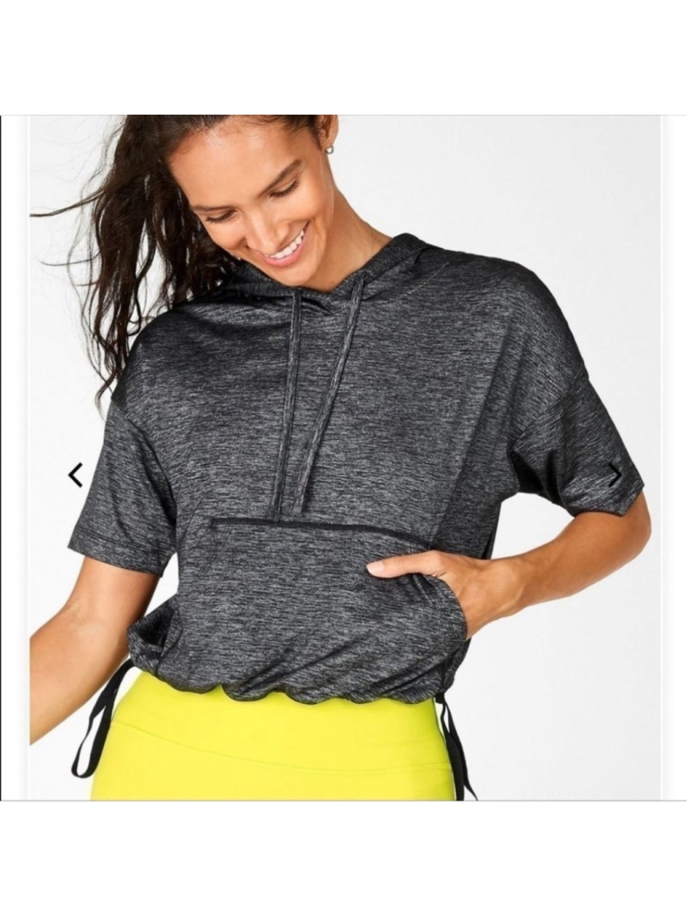 Fabletics Bea Women’s Short Sleeve Hoodie Size Medium Relaxed Fit NWT.